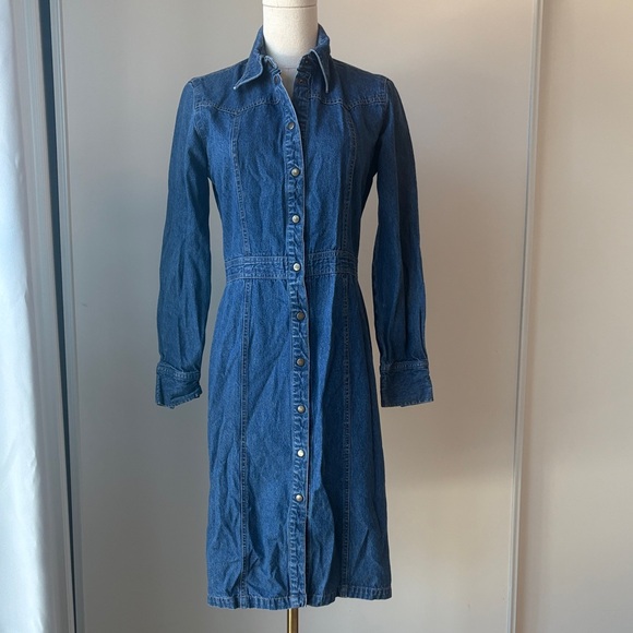 Dynamite Dresses & Skirts - Vintage Dynamite Denim Button-Up Dress